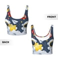 thumbnail image 5 of Lsque Astronaut And Space Printed Women'S Sports Bra, Compression, Moisture Wicking, High-Impact Sports Bra For Women,Supportive sports bra-Large, 5 of 9