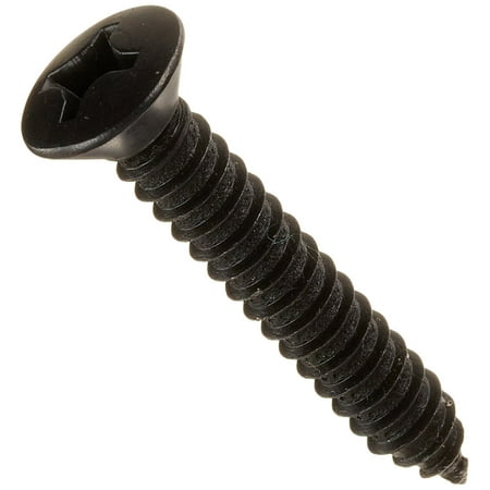 

Steel Sheet Metal Screw Black Oxide Finish 82 degrees Oval Head Phillips Drive Type AB 1/4 -14 Thread Size 1-1/2 Length (Pack of 50)