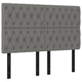 thumbnail image 2 of vidaXL Headboards 2 pcs Dark Gray 39.4"x2.8"x30.7"/34.6" Fabric, 2 of 67