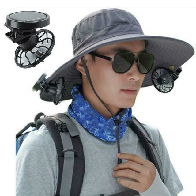 Meitianfacai Portable Clip On Solar Cell Fan Sun Power Energy Panel Summer Cooler