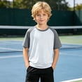 thumbnail image 3 of Fozruso Boys Summer Short Sleeve T Shirts Basic Casual Crewneck Tee Tops School Uniform for Kids, 3 of 7