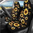 thumbnail image 2 of KUIFORTI Sunflower Butterfly Automobile Seat Covers 14 Pieces with Car Seat Belt Pad Cover Auto Center Console Pad Steering Wheel Cover Car Headrest Covers for Cars SUV Sedans, 2 of 7