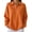 Orange, variant on Womens Polo Shirts Long Sleeve Waffle Knit Button Down Shirt Casual Loose Fit V Neck Tunic Tops L