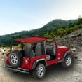 thumbnail image 6 of Shadeidea Jeep Wrangler Sun Shade TJ 1997-2006 Sunshade Top Front+Rear-Cherry Red Mesh Screen Cover UV Blocker with Grab Bag Storage Pouch-10 Years Warranty, 6 of 7