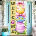 thumbnail image 4 of Stijggn Spring Door Covers Decorative Easter Door Decorations Easter Eggs Bunny Door Banner for Spring Easter Front Door Porch Sign Banner Decor, 4 of 6
