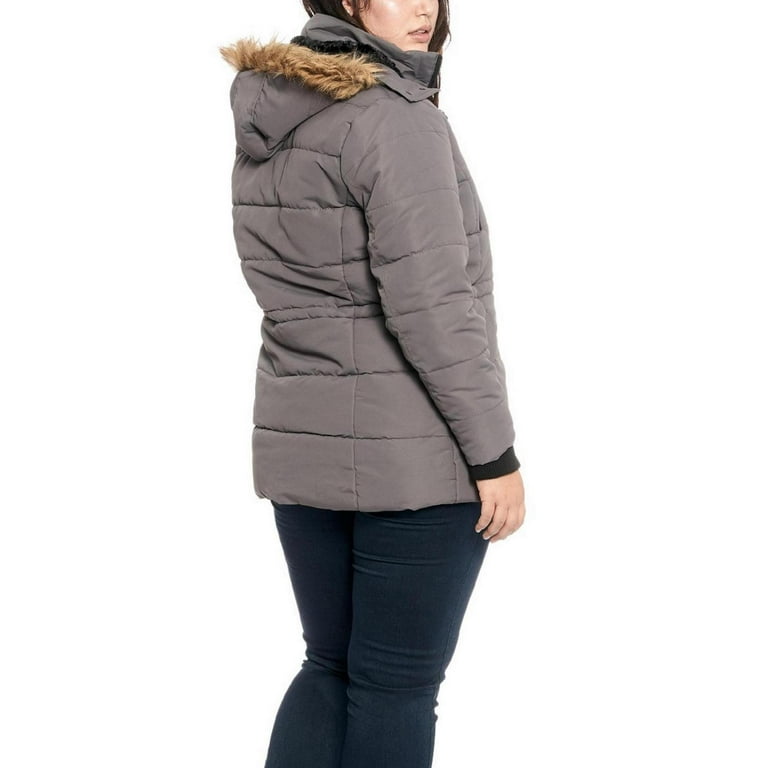 Woman s Plus Size Winter Jacket w Sherpa Lining and Detachable