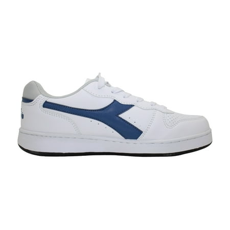 Diadora Mens Playground White Lifestyle Sneakers Shoes 5, Blue, Size 5.0