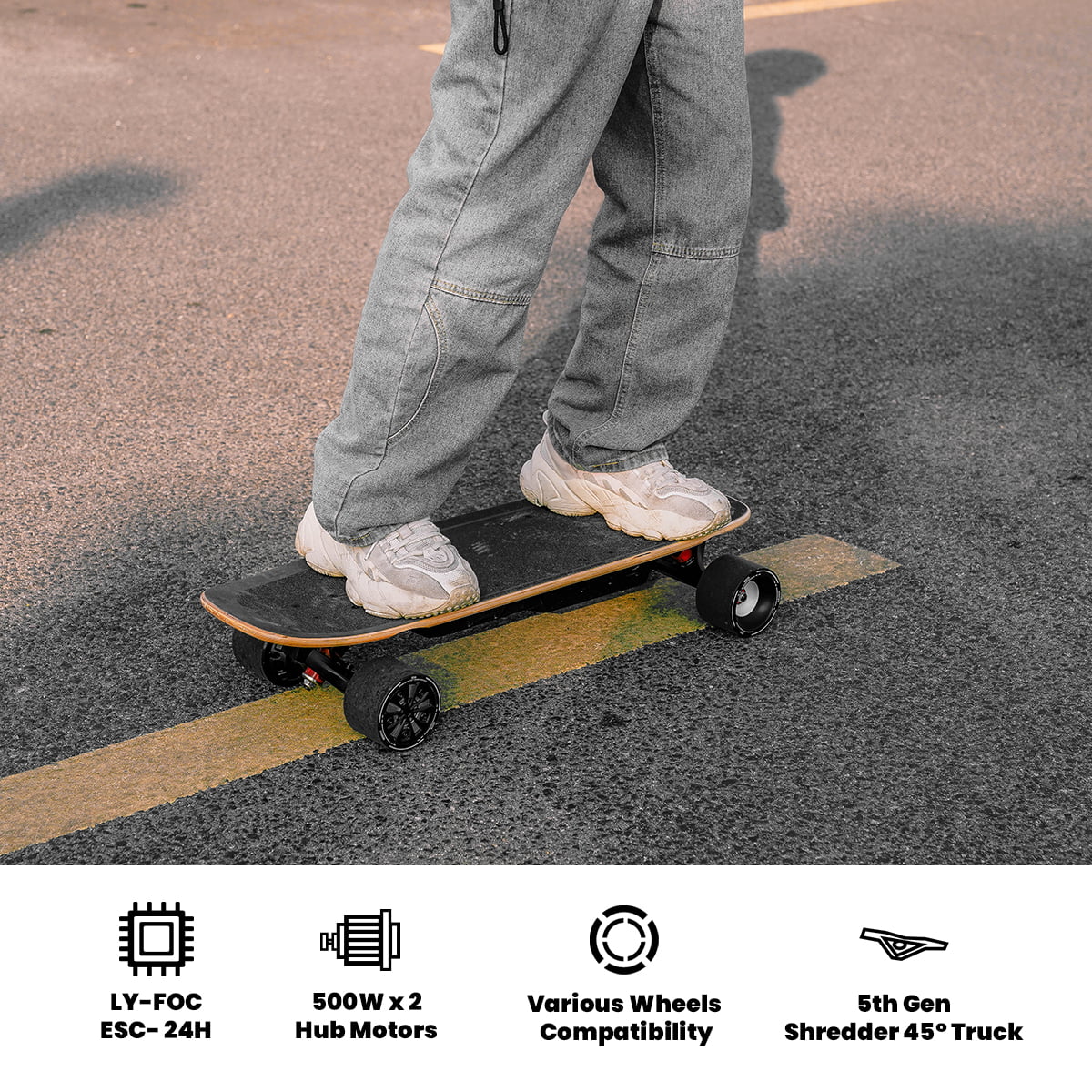 MEEPO MINI5 ER Electric Skateboard 2*500W Motors 28mph 288Wh Battery