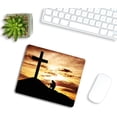 thumbnail image 4 of Mouse Pad, Cross Mouse Pad, Mousepad Rectangle Mouse Pads with Designs Non-Slip Rubber Smooth MousePads for Computer Laptop 9.5"x7.9"x0.12" Inch(240mm x 200mm x 3mm), 4 of 5