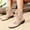 Beige, variant on Womens Breathable Grid Hollow Western Ankle Boots Zipper Low Wood Heel Soft Matte Suede Cowboy Booties for Summer Festival Beach Wear Black 38