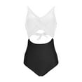 thumbnail image 4 of Stamzod Womens Bathing Suits 2026 Trendy Fashion Patchwork Ruched Swim Suit High Cut One Piece Swimsuit Women Swimwear White L, 4 of 7