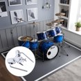 thumbnail image 2 of Double Tom Holder Stand, Solid Drum Set Mount Bracket, Aluminum Alloy Drum Rack Clamp, Rust-Resistant, Electroplated Surface, Ideal Replacement Part for Double Tom Drum Set, 2 of 5
