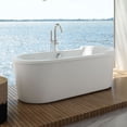 thumbnail image 6 of Bathhaus Oval Double Ended Single Sided Armrest Freestanding Lucite Acrylic Bathtub with a Chrome Mechanical Pop-up Waste and a Chrome Center Drain with Internal Overflow, 6 of 6