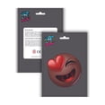thumbnail image 2 of 18" Inch Melanin Emoji Winking Heart Balloon, 2 of 3
