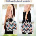 thumbnail image 4 of FORMRS Womens Corduroy Tote Bag Crossbody Shoulder Handbag with Pocket, Pink Geometric, 4 of 7