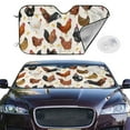 thumbnail image 2 of Balery Roosters and Chickens Print Car Windshield Sun Shade,Windshield Sunshade for Car Pickup Truck SUV Accessories-Medium, 2 of 7