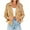 Khaki, variant on Double Breasted Women Solid Color Casual Crop Trench Coat Lady Office Jacket with Pocket
