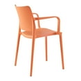 thumbnail image 4 of Omax Decor Cleo Arm Resin Patio Dining Chair in Orange - (Set of 2), 4 of 5