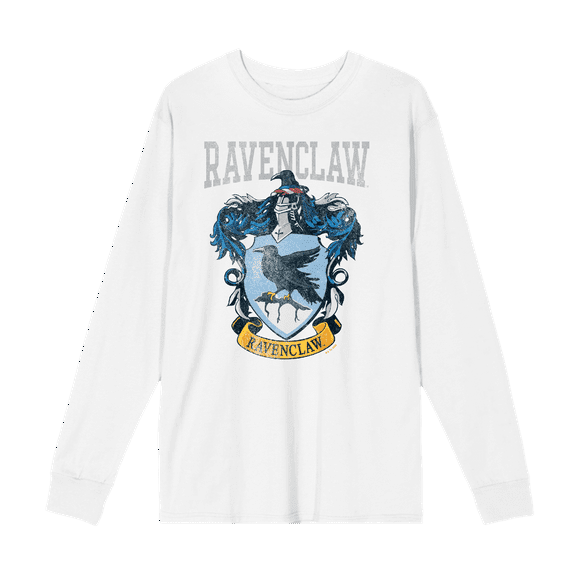 Harry Potter Ravenclaw Crest Long Sleeve Unisex Adult Tee-Medium