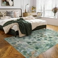 thumbnail image 4 of Moynesa 5'x7' Abstract Area Rugs, Washable Rug for Bedroom Ultra-Thin Non Slip Boho Living Room Rugs, Stain Resistant Indoor Non-Shedding Throw Carpet for Dining Room Kitchen Office,Green, 4 of 8