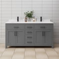 thumbnail image 2 of Wyndham Collection Beckett 66" Wood Double Bathroom Vanity in Dark Gray/Black, 2 of 6