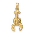 thumbnail image 1 of 14K Yellow Gold Lobster Pendant, 1 of 2