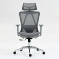 thumbnail image 5 of Noble House Fido 47" High Back Mesh Office Chair, Ergonomic Reclining Design with Adjustable Lumbar, Grey, 5 of 5