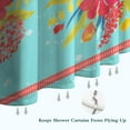 thumbnail image 6 of Pioneer Colorful Floral Shower Curtain for Bathroom Home Decor Bathtubs Waterproof Fabric Curtain with 12 Hooks 84x72in, 6 of 6