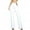 White-3W, variant on REALiKUN Women's High Waisted Flare Long Pants Cut Out Stretchy Ladder Bootcut Yoga Pants White M