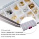thumbnail image 3 of Bearachild Caja de almacenamiento de 10 compartimentos, práctica caja de plástico ajustable para anillos de cuentas, organizador de exhibición de joyas Type10 NO10 Bearachild JJ25786-04B, 3 of 6