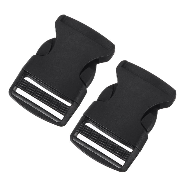 Hebillas de liberación lateral ajustables de plástico Uxcell para correa de mochila 2