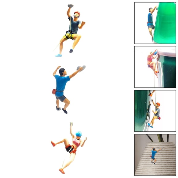 3 Uds 1:64 Figura de Escalada en Miniatura Construcción de Calles Ferrocarril Dioramas Paisaje DIY Proyectos Decoración de Diseño Hugo figura en miniatura