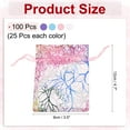 thumbnail image 2 of Uxcell Organza Bag, Sheer Colorful Coral Mesh Bags Drawstring Gift Bags Party Favor Bag Jewelry Pouches Multicolor-Gold 3.5" x 4.7", 2 of 6