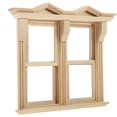 thumbnail image 1 of Realistic Miniature Wooden Dollhouse Window Prop for DIY Mini House Decoration and Landscape Displays, 1 of 5