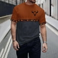 thumbnail image 2 of Jinhomg Mens Casual Graphic T-Shirts Vintage Western Animal Print Tees Big and Tall Comfy Short Sleeve Crew Neck Tops 2025 Daily Wear Black M, 2 of 6