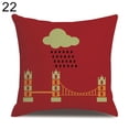 thumbnail image 1 of HEVIRGO Housse de Coussin en Lin avec Motifs de Drapeaux de Londres, 1 of 10