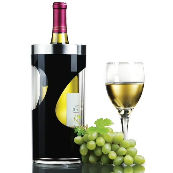 Prodyne Swirl Black Acrylic Iceless Wine Cooler