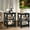 Black, variant on Summit Living Set of 2 3-Tier End Table, Farmhouse Side Table, 2-Piece Nightstand Set, Ivory White