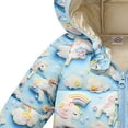 thumbnail image 6 of Gubotare Snow Jacket Girls Girls' Lightweight Puffer Jacket Hooded Water Resistant Winter Coat Size 5T 6T (Sky Blue,5-6 Years), 6 of 7