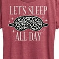 thumbnail image 3 of Instant Message - Lets Sleep All Day - Women's Short Sleeve Graphic T-Shirt, 3 of 6