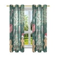 thumbnail image 7 of Yayeee Window Curtains Set of 2 for Living Room Light Filtering 63"x52", Red Christmas Gingerbread, 7 of 7