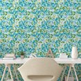 thumbnail image 2 of Ambesonne, Garden Scene Peel & Stick Wallpaper for Home, Peonies and Greenery, 13"x36", Pale Azure Blue Green, 2 of 5