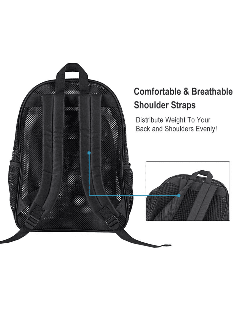 Heavy Duty Mesh Backpack, See Through College Mesh Backpack  display picture 2