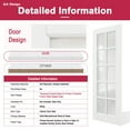 thumbnail image 4 of 36" x 80" 10-Lite Frosted Glass Interior Door Slab, Solid Core Door Panel as Barn Door, Pocket Door, French Door, Prehung Door - as Panty Door, Closet Door, Pre-finished & Paintable, White, 4 of 9