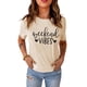thumbnail image 3 of ABPHQTO Camiseta sin mangas con cuello en V y encaje con estampado de flor de cerezo rosa para mujer, 3 of 5