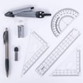 thumbnail image 4 of 8PCS/Set Drawing Compass Ruler Kit Students School Stationery Examination Math Learning Tools Gifts, 4 of 5