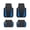 Black/Blue, variant on Custom Accessories Sports Car Floor Mats Anodized 4-Piece Black-Red