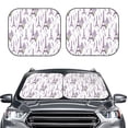 thumbnail image 2 of Honeii Lavender Flowers Print Foldable Car Sun Shade for Windshield, 2-Piece UV Protection Shade, Protects Car Interior, Ideal for Cars, Trucks, SUVs-Medium, 2 of 6