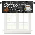 thumbnail image 1 of Coffee Theme Farmhouse Curtains | Soft & Washable Small Window Treatment | 1 Panel | Perfect for Living Room, Kitchen, Bathroom, 1 of 6