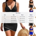 thumbnail image 3 of Traje de baño de 2 piezas para mujer, trajes de baño para mujer, conjunto de traje de baño de primavera conservador de color liso estilo falda con abertura lateral para mujer, 3 of 6